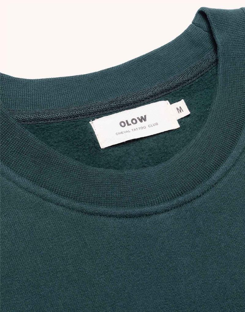OLOW Wild Sweatshirt Herren Lärchengrün – Rundhalsausschnitt und Innenqualität